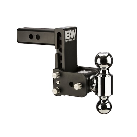 B&W Towing B&W Tow And Stow Dual Ball 2 Adj Ball Mount 5 Drop/5-1/2 Rise, Black TS10037B